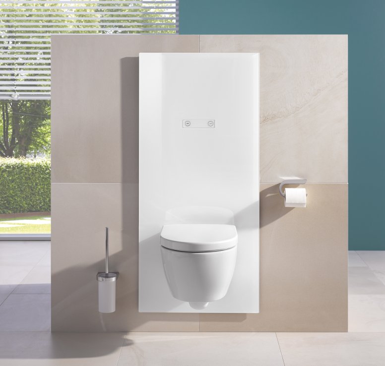 Height-adjustable WC module